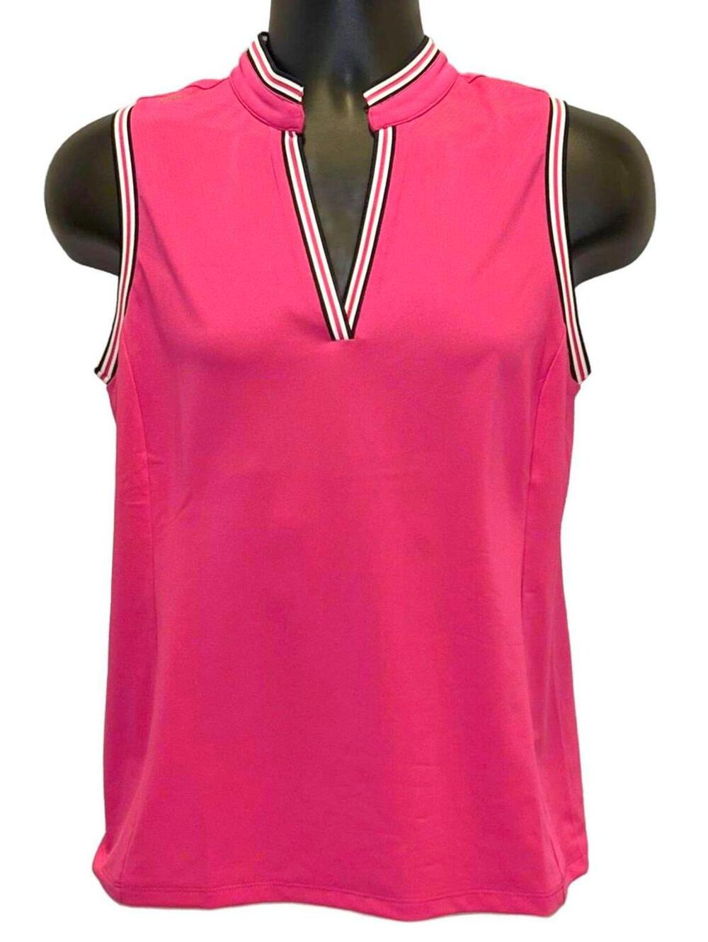 RLX Ralph Lauren Tailored Fit Sleeveless Polo Shirt "Pink" Women's M | NWT